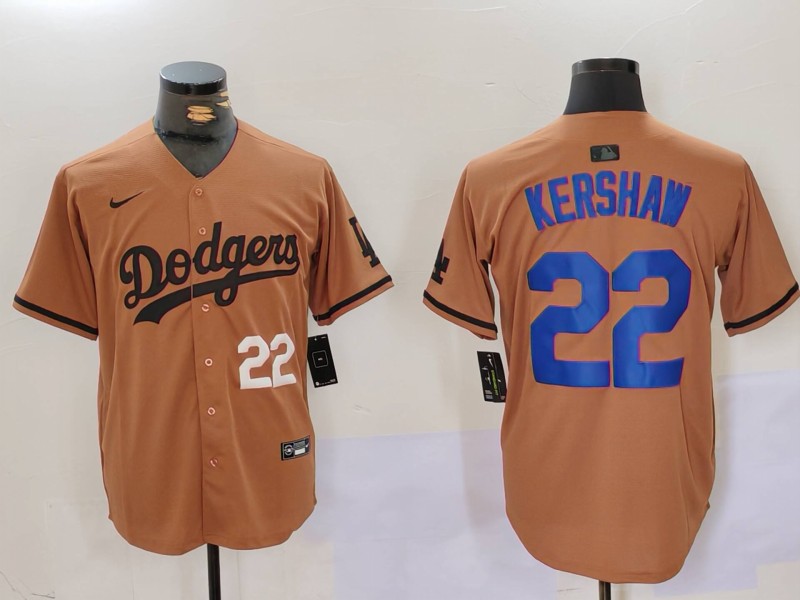 Men Los Angeles Dodgers #22 Kershaw army green joint name 2024 Nike MLB Jersey style 4->los angeles dodgers->MLB Jersey
